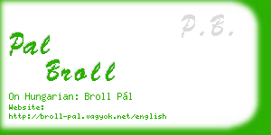 pal broll business card